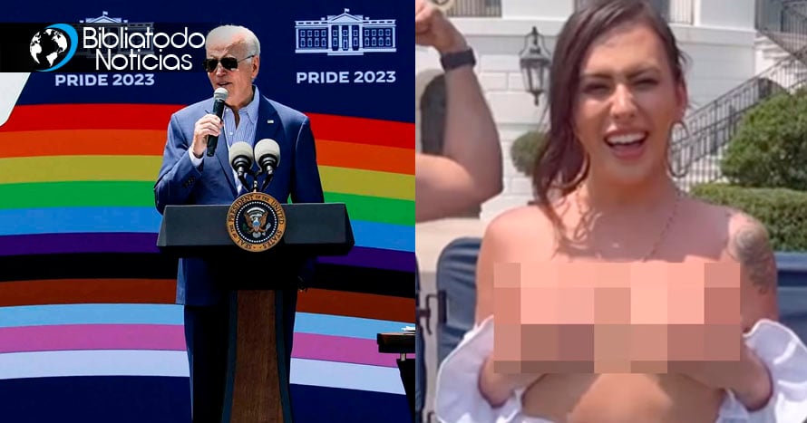 En este momento estás viendo IRÓNICO: La Casa Blanca vetó por «irrespetuoso» a influencer trans que mostró sus senos, pero sigue promoviendo fiestas de orgullo gay